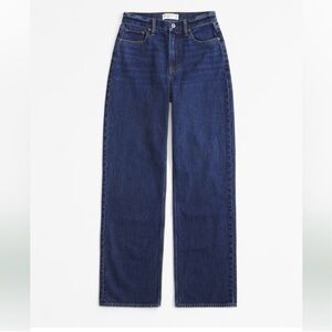 NWT The Loose High Rise Abercrombie Jeans, Dark Wash